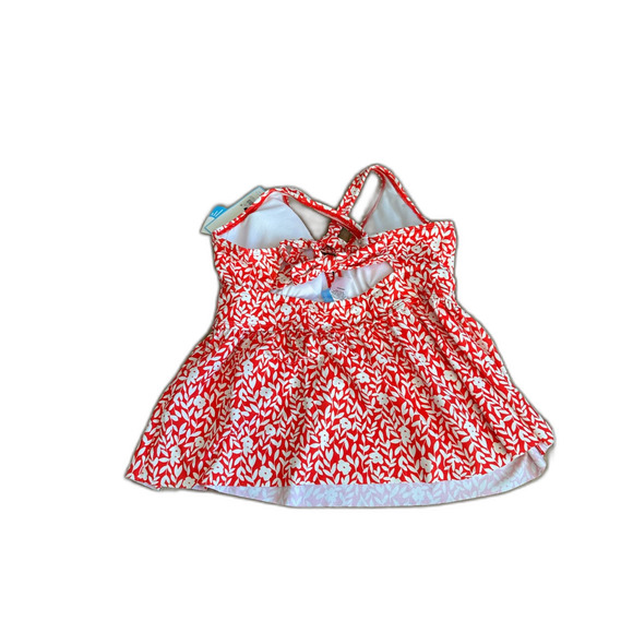 NWT Draper James Summer Picnic X-Back Peplum Tankini Top Red Size Large - Picture 5 of 7